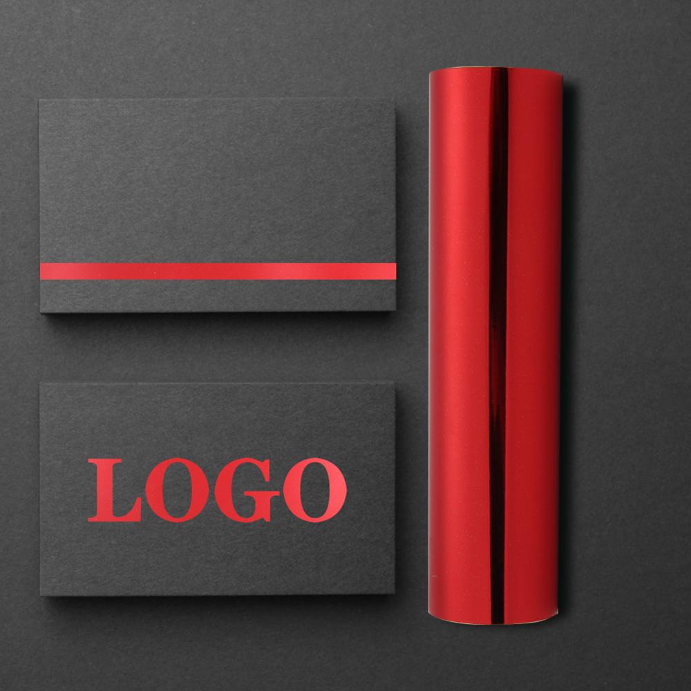 5M Heißer Folie Papier Wärme Aktiviert Schimmer Transfer Blätter Heißer Stanzen Mehrfarbig 1 Rolle Papier Holographische Transfer Handwerk: rot