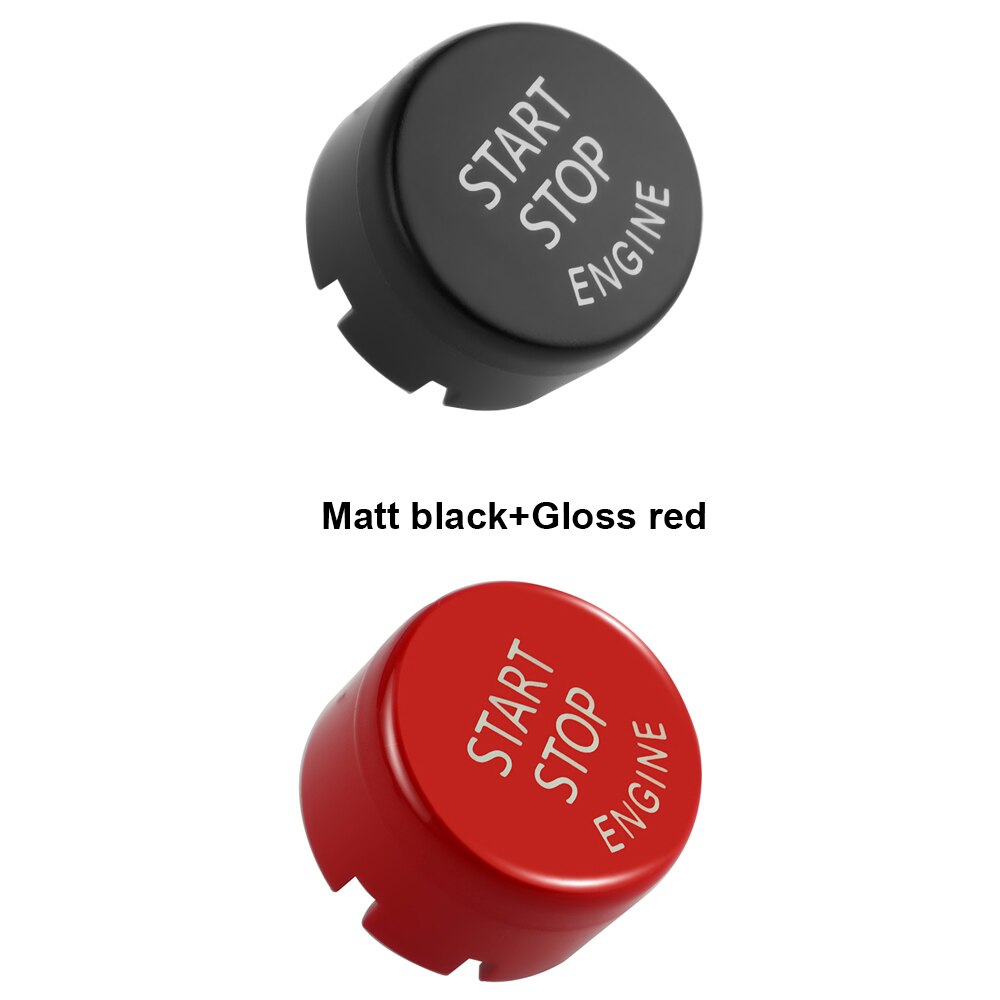 Engine Start Stop Button Cover for BMW F30 F10 F33 F15 F25 F48 X1 X3 X4 X5 X6 With Off Switch Replace Cap: Gloss red matt black