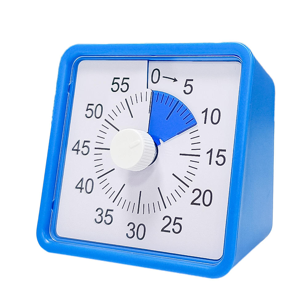 Silent Cooking Countdown Timer for Children and Adults, Visual Time Manager, Learning Exercise Timer, 60 Minutes: Blue