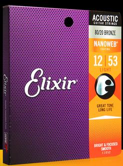 Elixir Nanoweb Gitaar Snaren 11027 Coating 80/20 Brons Akoestische Gitaar Snaren Custom Light 011-052 11002 11052 16027 16052: 11052