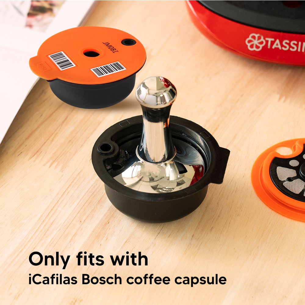 Icafilas Milieuvriendelijke 180/60Ml Hervulbare Espresso Koffiezetapparaat Capsules Voor Bosch Machine Tassimo Herbruikbare Filter Koffie Pod