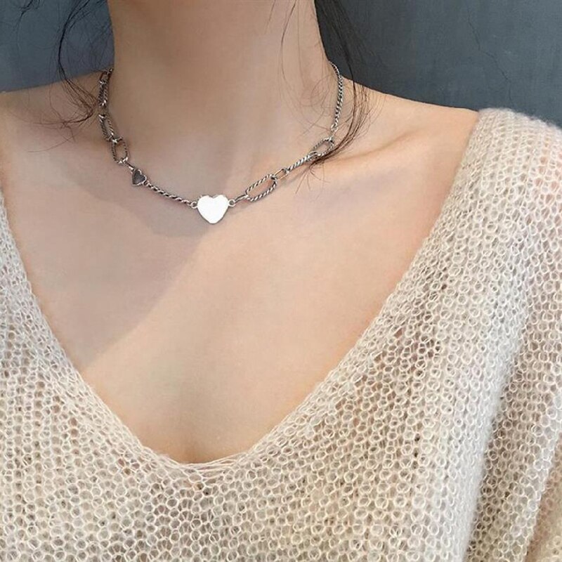 925 Sterling Silver Pin Love Fishbone Horseshoe Style Adds Charm To Exquisite Pendant Necklace
