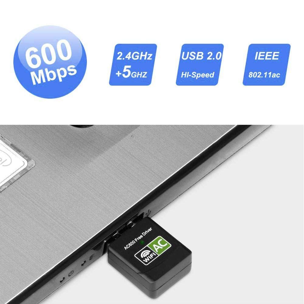 Usb wifi adapter usb ethernet wifi dongle 600 mbps 5 ghz lan usb wi-fi adapter pc antenne wi fi modtager ac trådløst netværkskort