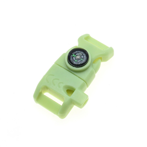1pcs 5/8" Side Release Whistle Compass Buckle Scraper Parachute 550 Cord Paracord Bracelet Outdoor Camp Backpack Survival Kits: Glow in dark