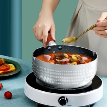 Japanse Stijl Sneeuw Pan Kleine Pot Huishoudelijke Gasfornuis Koken Noodle Soep Instant Noodle Pot Hete Melk Pot Non-Stick Bloempot