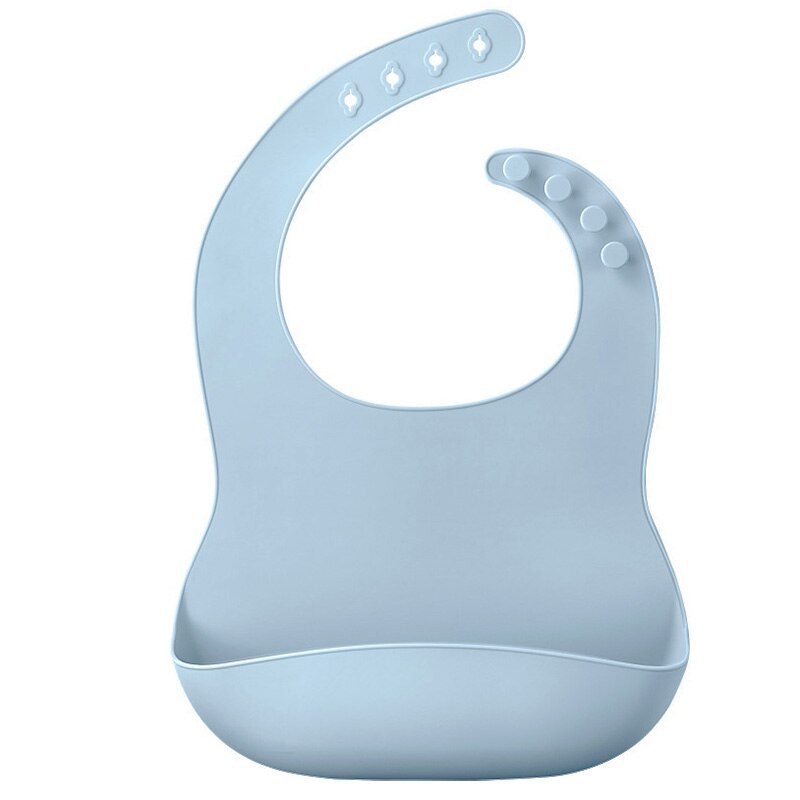 Baby Silicone Plate Kids Bowl Plates Baby Suction BPA Free Feeding Silicone Bowl Baby Silica Gel Dishes Kids Tableware: Bibs-Skyblue