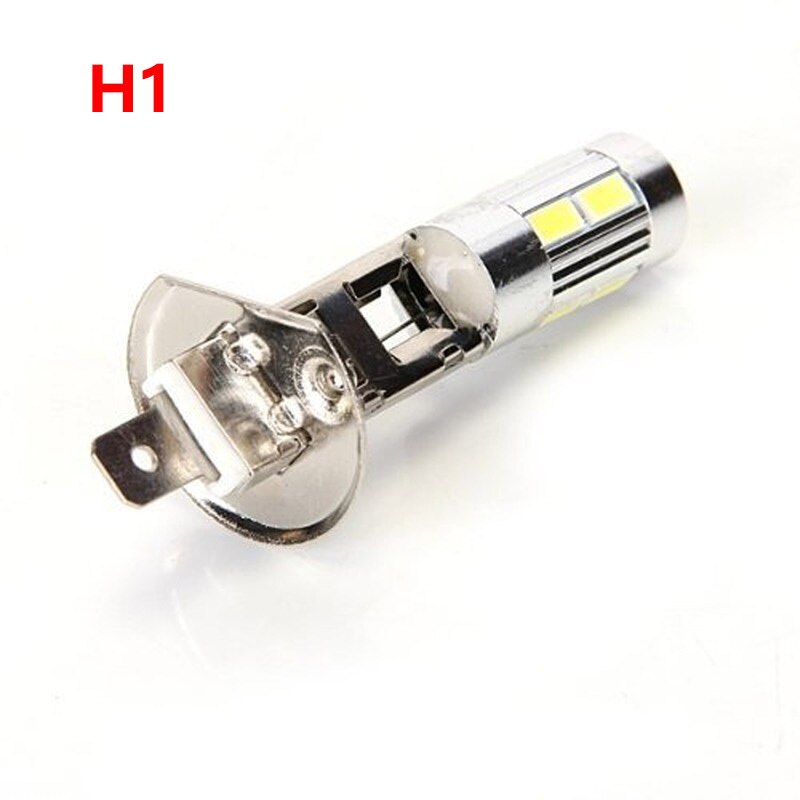 2 stk  h3 h1 led pære for tåkelys 5630 10 smd 12v h3 led autolampe kjørelys