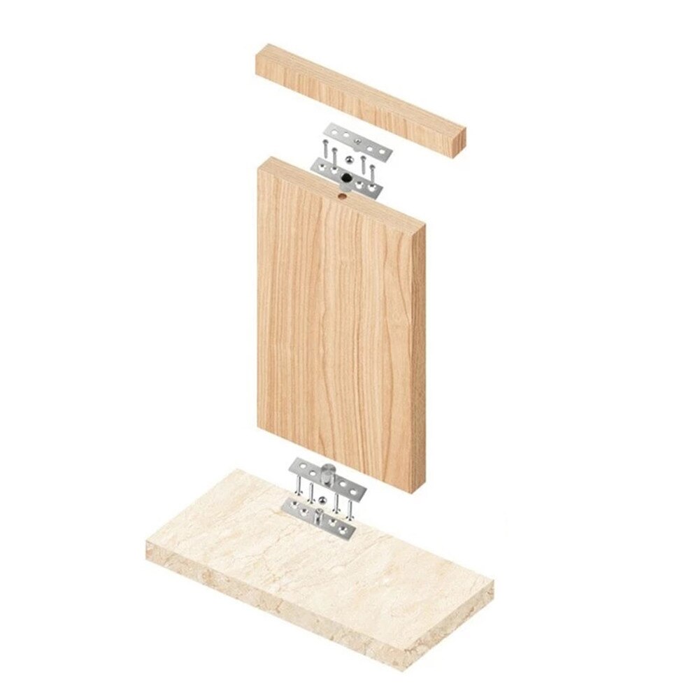 2 Pcs 360 Degree Rotating Door Pivot Hinge Tone Rotary Kitchen Cupboard Door Hinge Repair Kit Cabinet Hinge Repair Side Panels