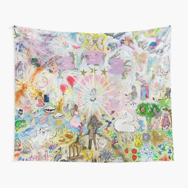 333 Bladee Album Cover Tapestry Home Hanging Decoration Yoga Printed Art Bedspread Beautiful Towel Colored Wall Decor Room