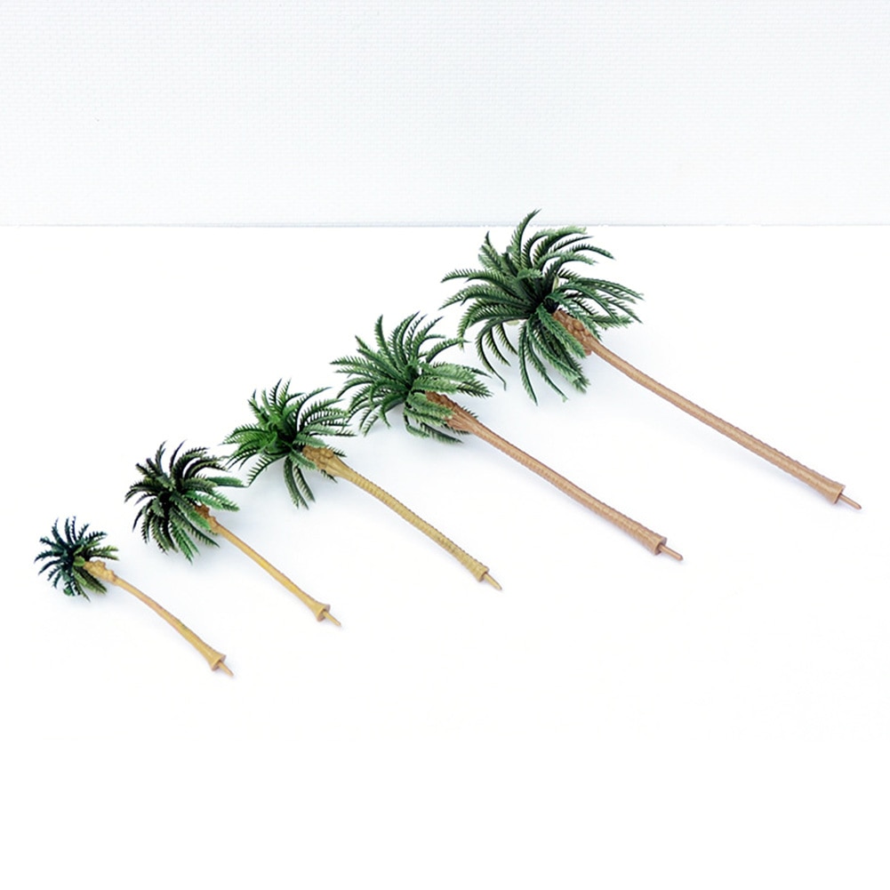 10Pcs Mini Artificial Coconut Palm Trees Model DIY Landscape Layout Accessory