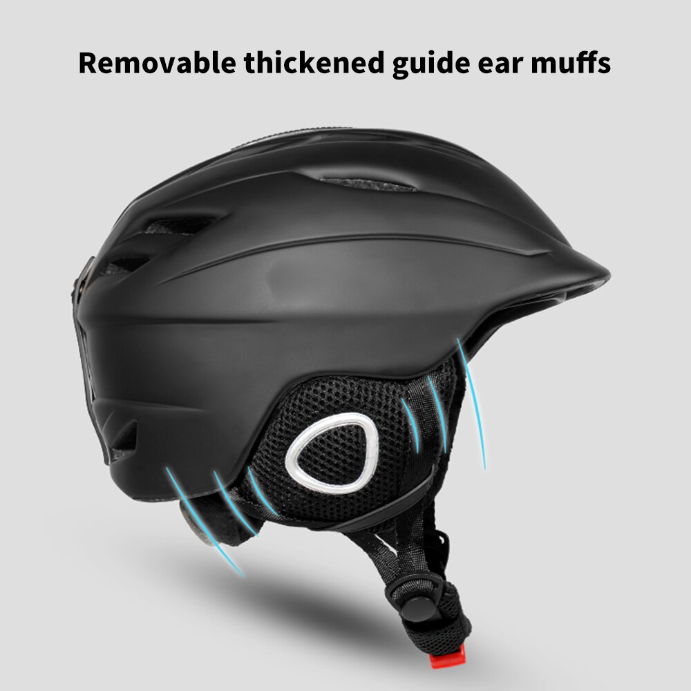 Casque de Ski en éponge ABS d'extérieur, épais et réglable, avec coussinets auriculaires amovibles, sûr et Durable