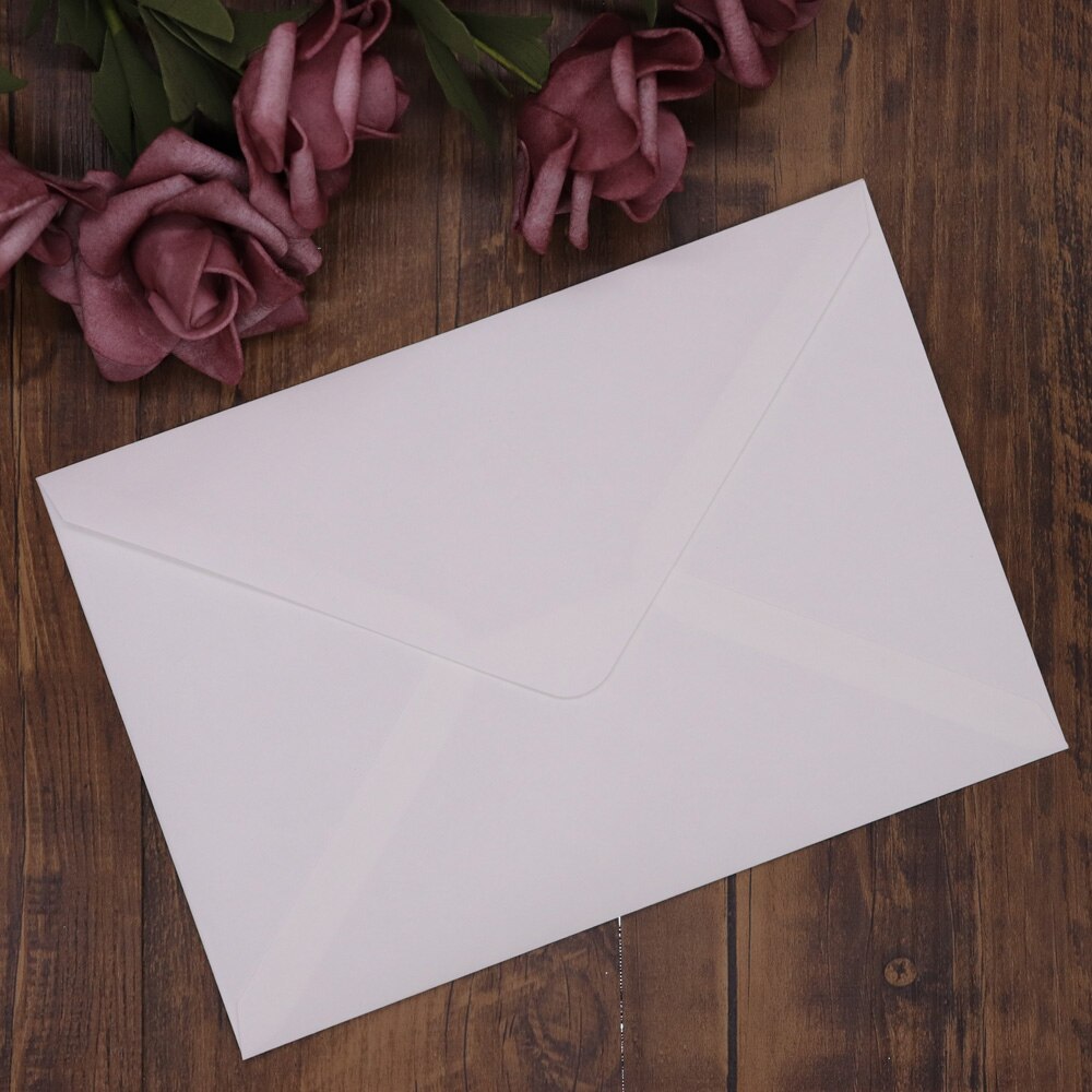 10pcs/pack Wedding Invitation Card Envelope for Wedding Party Celebration Birthday V Shape Greeting Cards Envelope