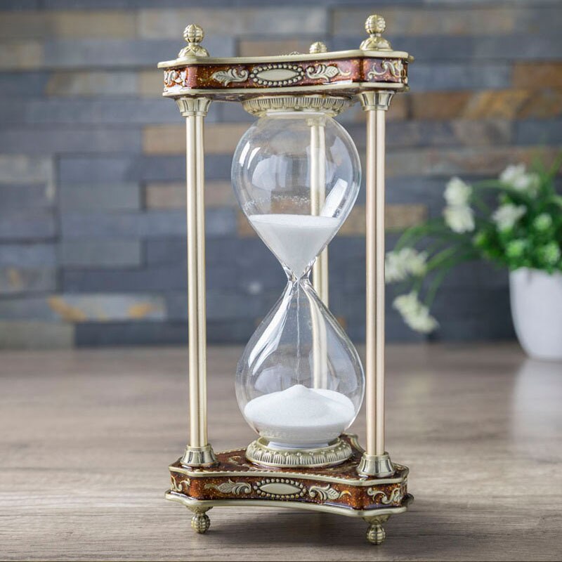 European Alloy Hourglass 30 Minutes Timer Home Decoration Metal Handicraft Decorations Hourglasses Sand
