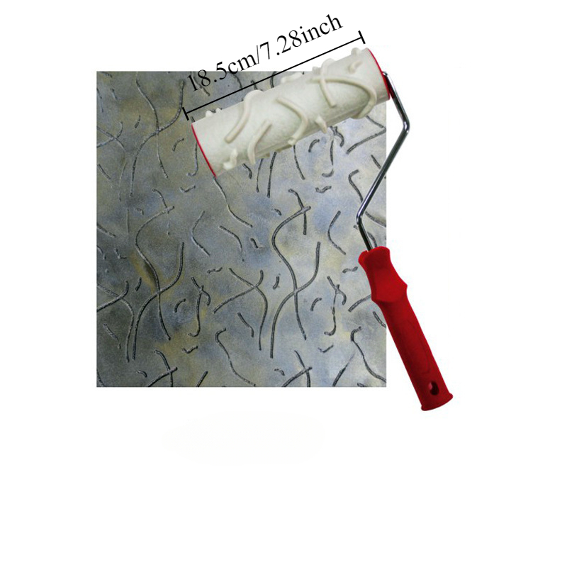 Strumento di verniciatura a rullo di vernice per timbro di protezione in gomma da parete rullo di vernice in rilievo con ruota in ceramica con vernice strutturata in poliuretano: Colorato