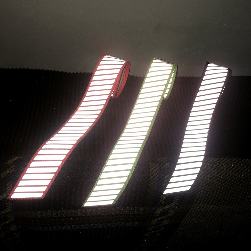 Silver Reflective Fabric Webbing Ribbon Trim Stripe Warning Tape For Clothes Sew on 3cm x 2meter