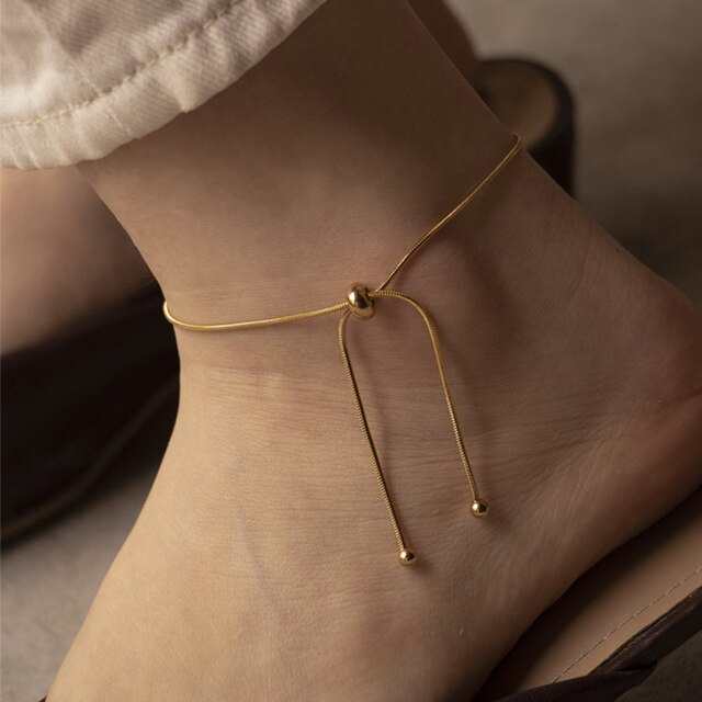 HUANZHI Neue Heiße Gold Perlen Schlange Knochen Halskette Dünne Kette Einstellbare Minimalistischen Halsketten für Frauen Mädchen Schmuck