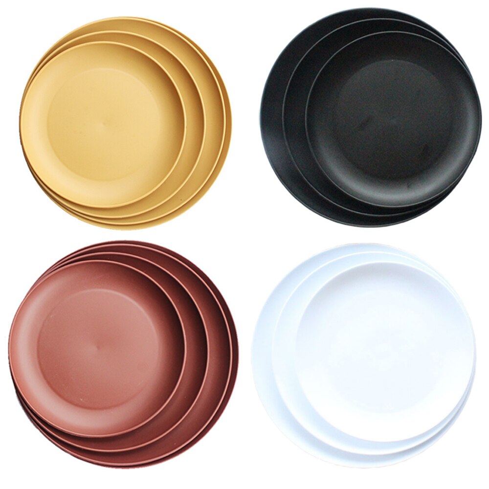 Soucoupes pour plantes 6 pouces, plateaux en plastique, pots de fleurs robustes et durables, soucoupes pour intérieur et extérieur, 3 pièces