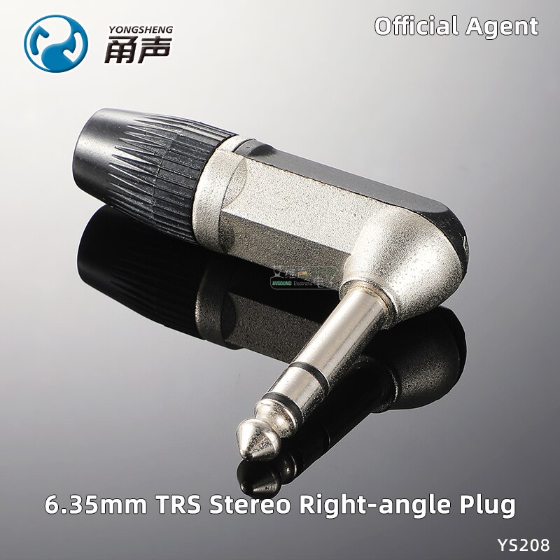 Neutrik yongsheng 10 × 6.35mm ts trs mono-stereo-vergoldeter stecker 1/4 & #39 ;& #39 ; lautsprecher-, gitarren-, mikrofon- und headset-audio-lötanschluss: Ys208 3 pole