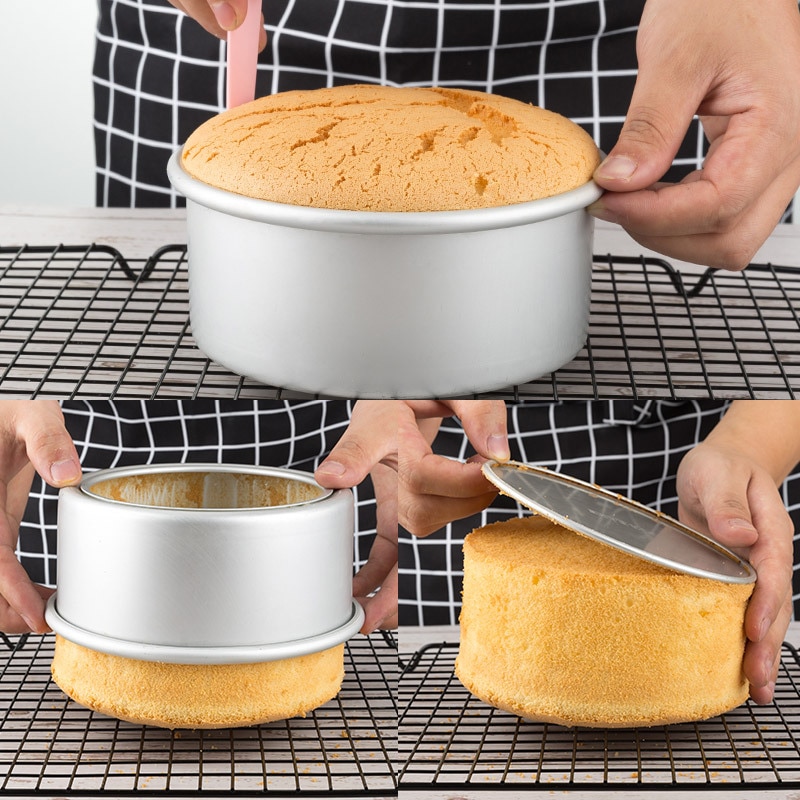 3 Tiered Ronde Cakevorm Set Aluminium Cake Pan Set Non Stick Bakken Pannen 4/6/8 Inch Broodjes mould Verwijderbare Bodem