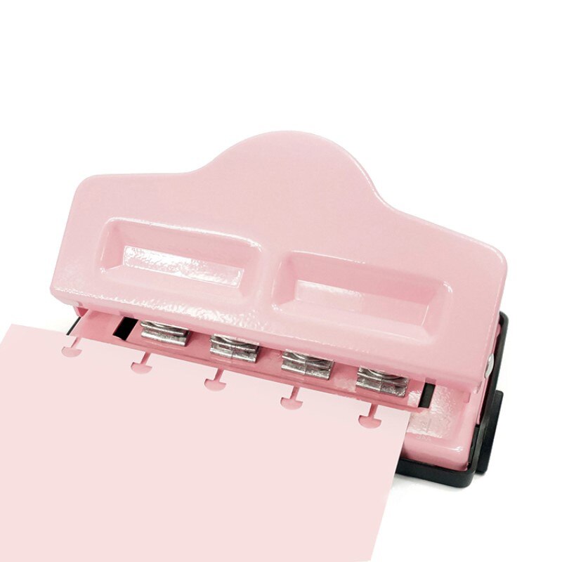 Mushroom Puncher Notebook Puncher For A3/A4/A5/A6/A7 Paper Hand Ledger Scrapbook Tool Manual Puncher Ponsen Voor Papier: pink
