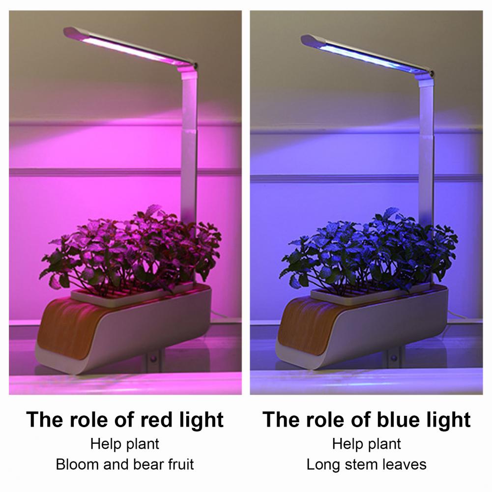 Plant Grow Lamp LED Succulents Vegetable Flower Grow Lights Desktop Planter Pot Non-glaring Height Adjustable Plant Grow Lamp
