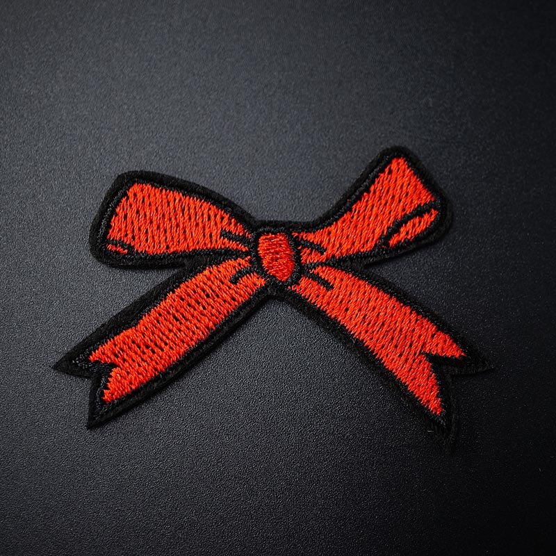 Boog Size: 4.0x5.5 cm Iron On Patch Naaien Op Geborduurde Applique Naaien Kleding Stickers Kledingstuk Kleding Accessoires Patches