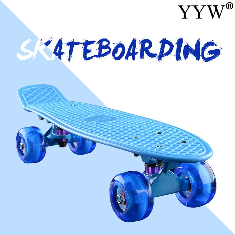 Clignotant planche à roulettes simple Kicktail Penny Mini Cruiser Rocker 4 roues adolescent adulte trottoir patinage rue filles planche à roulettes
