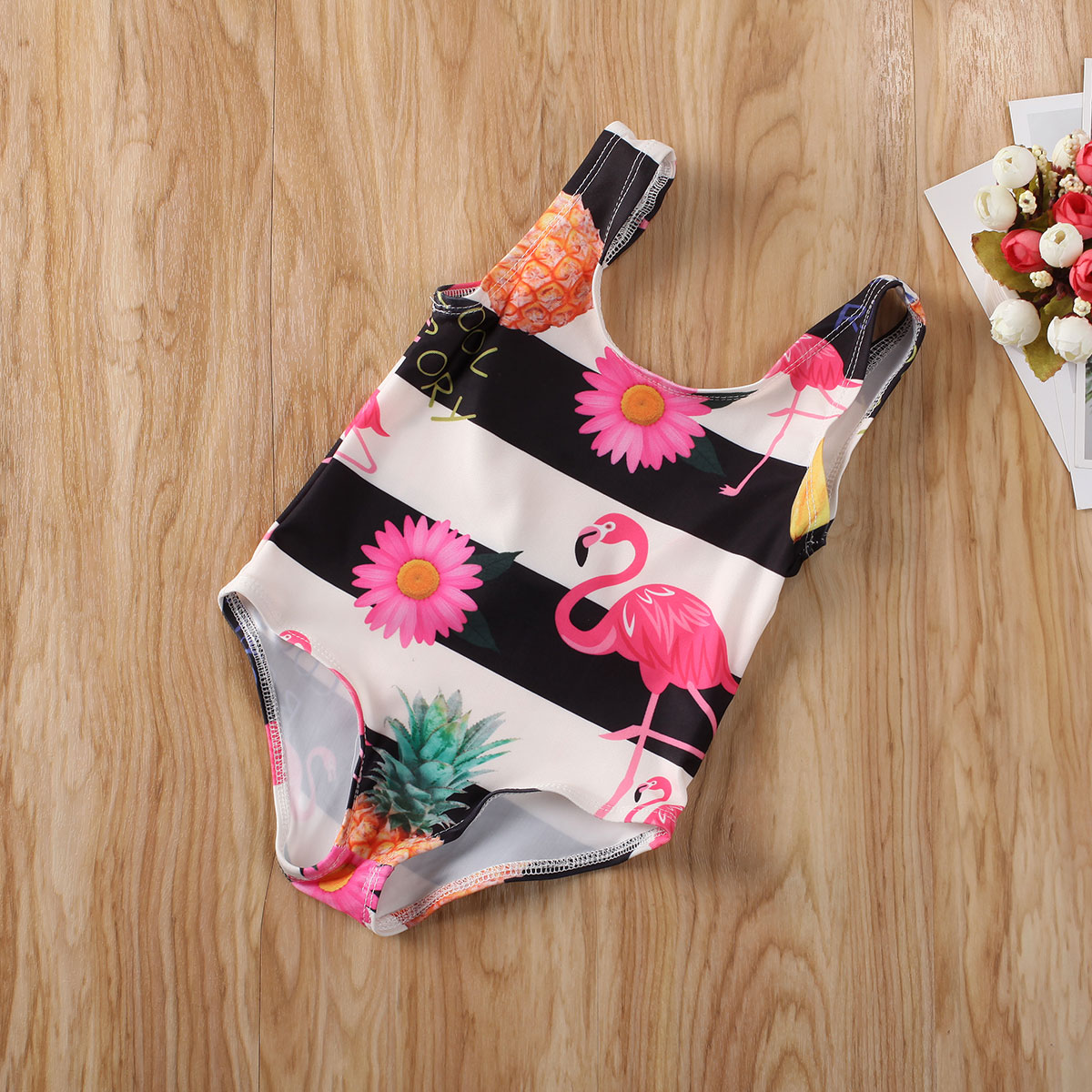 Cute Newborn Baby Girls Kids Summer Flower Bikini Swimsuit Swimwear Swimming Bathing Suit: 3T