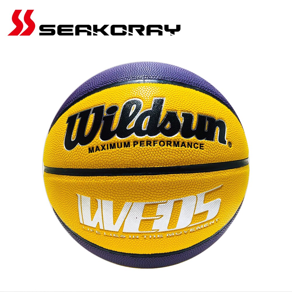 Basketball Ball 7# PU Leather Official Size7 Outdoor Indoor Match Training Men Women Basketball (Ball needle + ball net)