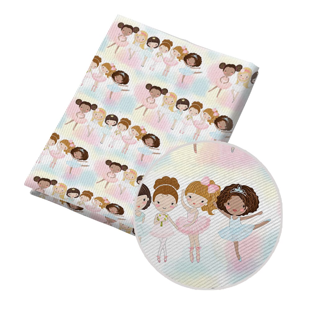 Tissu Kawaii en coton Polyester pour fille, rideau de vêtements pour enfants, housse de coussin, dessin animé, danse de Ballet, bricolage, 50x145CM: PL2539