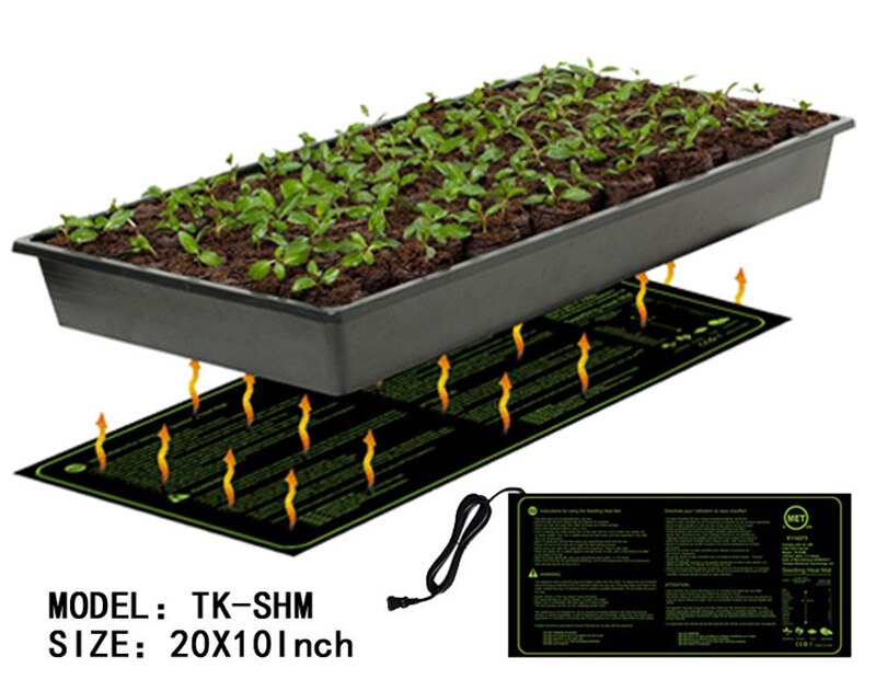 Seedling Heat Mat 10"x20" Seed Starter Warm Pad Germination Propagation Clone PVC Seedling Heat Mat Supple Water-proof