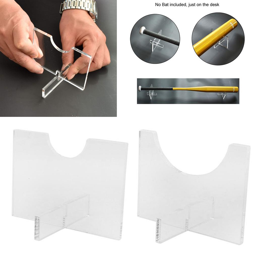 Clear Baseball Bat Display Holder Mount Rack Stand Desk Top Tabletop Bat Display Holder Acrylic Clear Stand