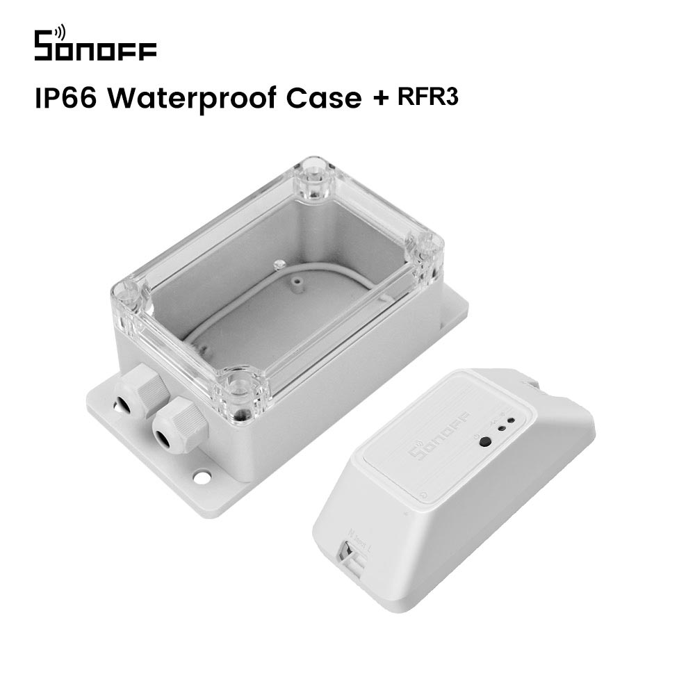 Itead Sonoff IP66 Waterdichte Cover Case Junction Box Compatied Met Sonoff Basic/Rf/Pow/Dual/TH10/TH16 Smart Home Wifi Schakelaar: IP66 Case With RF R3