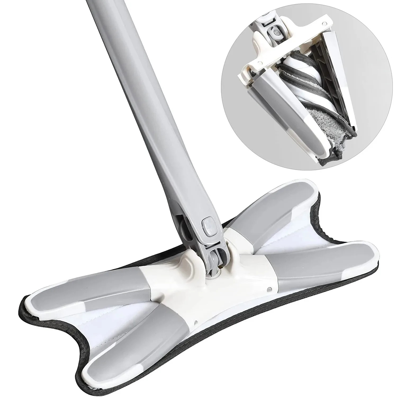 X Type Flat Floor Mop Microfiber Dweil Met Zelfwringende Stofzwabber Houten Vloerreiniger Dweil Droge Natte Dweil Met Verwijderbare Wasbare Pad