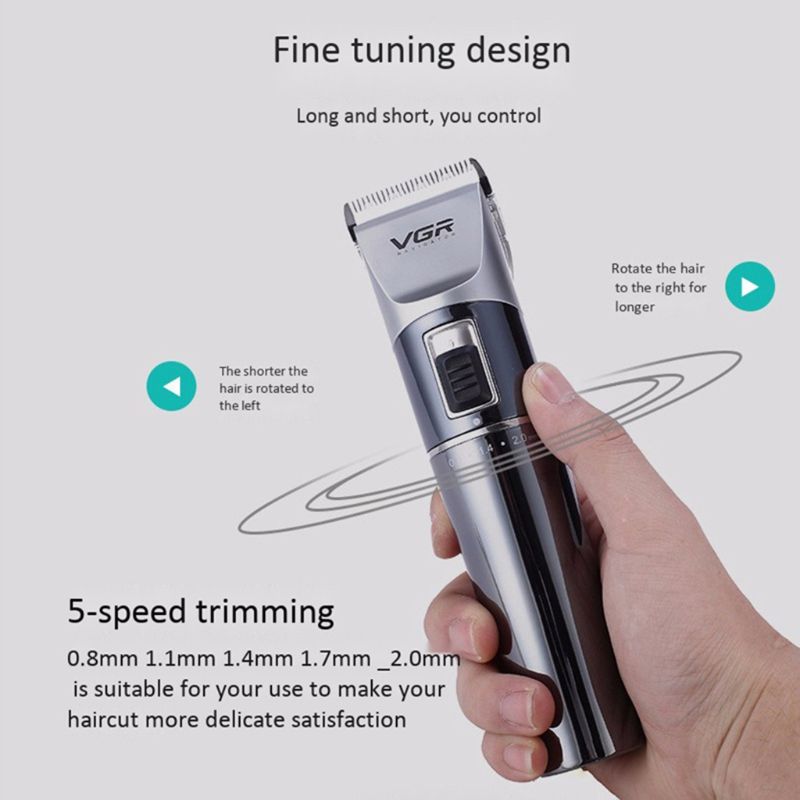 Professionele Elektrische Tondeuse Baard Trimmer Kapper Grooming Kit Oplaadbare Cordless Kapsel Machine