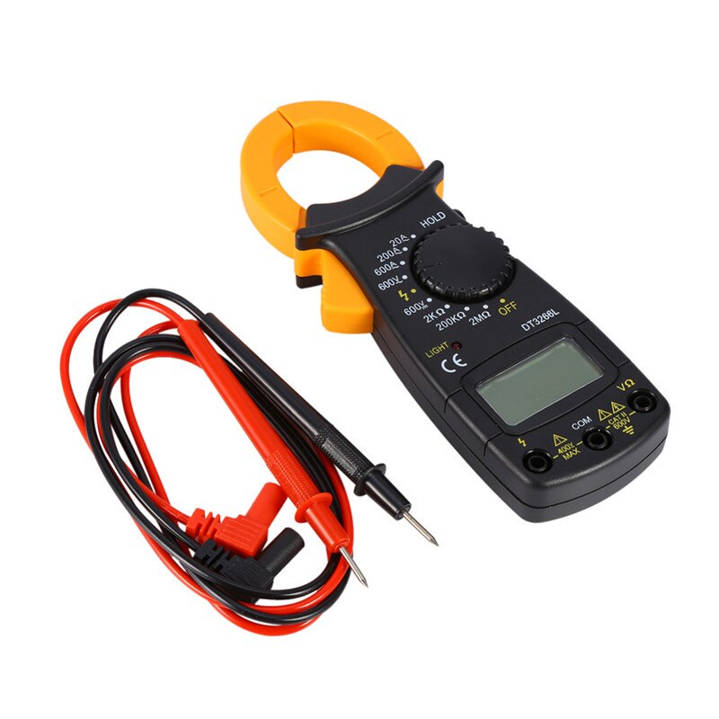 Digital clamp Meter 600V 400A 2MΩCurrent Clamp Adapter Clamp-On multimeter ammeter with Test Probes