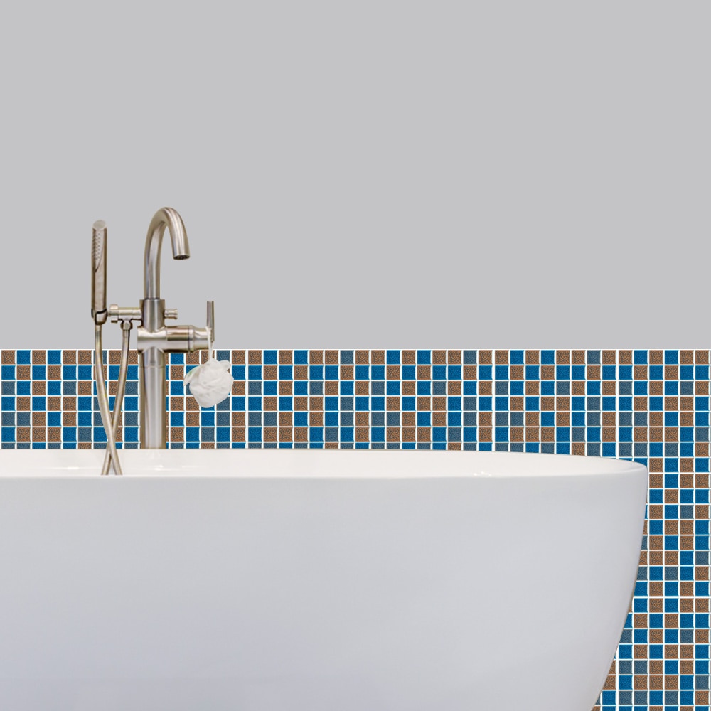 3D mosaic checkered stickers self-adhesive bathroom background wall decoration wallpaper kitchen and bathroom oil and waterproof