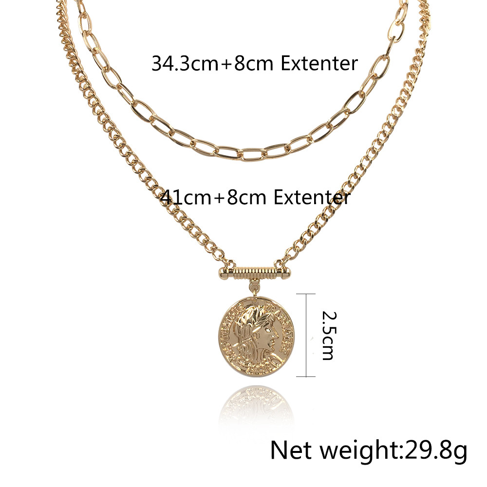 Modern Novelty Special Chain Linked Dainty Necklace Tiny Chain T bar O bar Enclosure Collar Chain For Women Girl: N27346