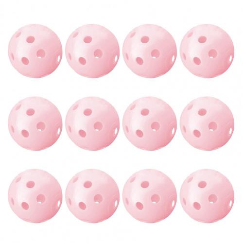 Indoor Golf Practice Ball Training Golf Practice Ball 12Pcs Indoor Outdoor Hollow Golf Practice Training Balls for Men Women Kid: Pink