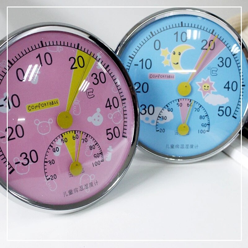 Odatime Thermometer Mechanical Hygrometer For Kids Room Bathroom Indoor Outdoor Temperature and Humidity Meters Logger