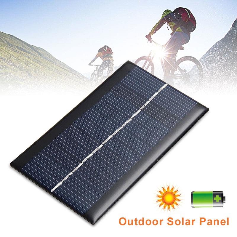 Panel Solar 1W DIY 6V energía para cargadores teléfono móvil portátil Sistema Solar Mini batería juguetes de luz módulo