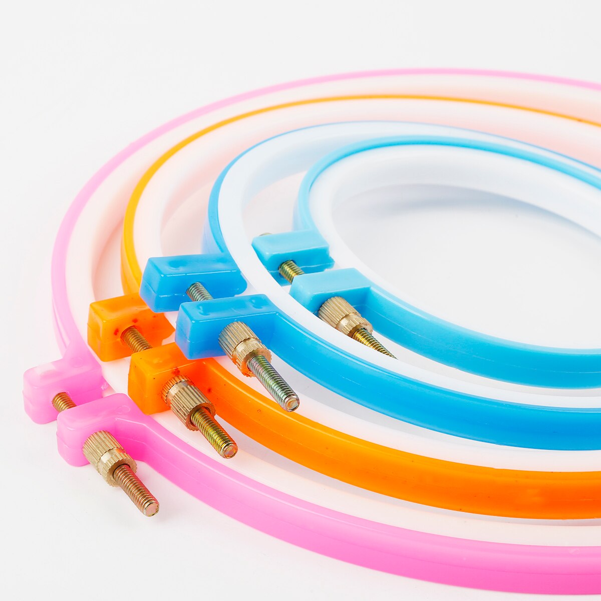 9-28cm Plastic Frame Hoop Circle Embroidery Round Machine Bamboo For Cross Stitch Hand DIY Household Craft Sewing Needwork Tool