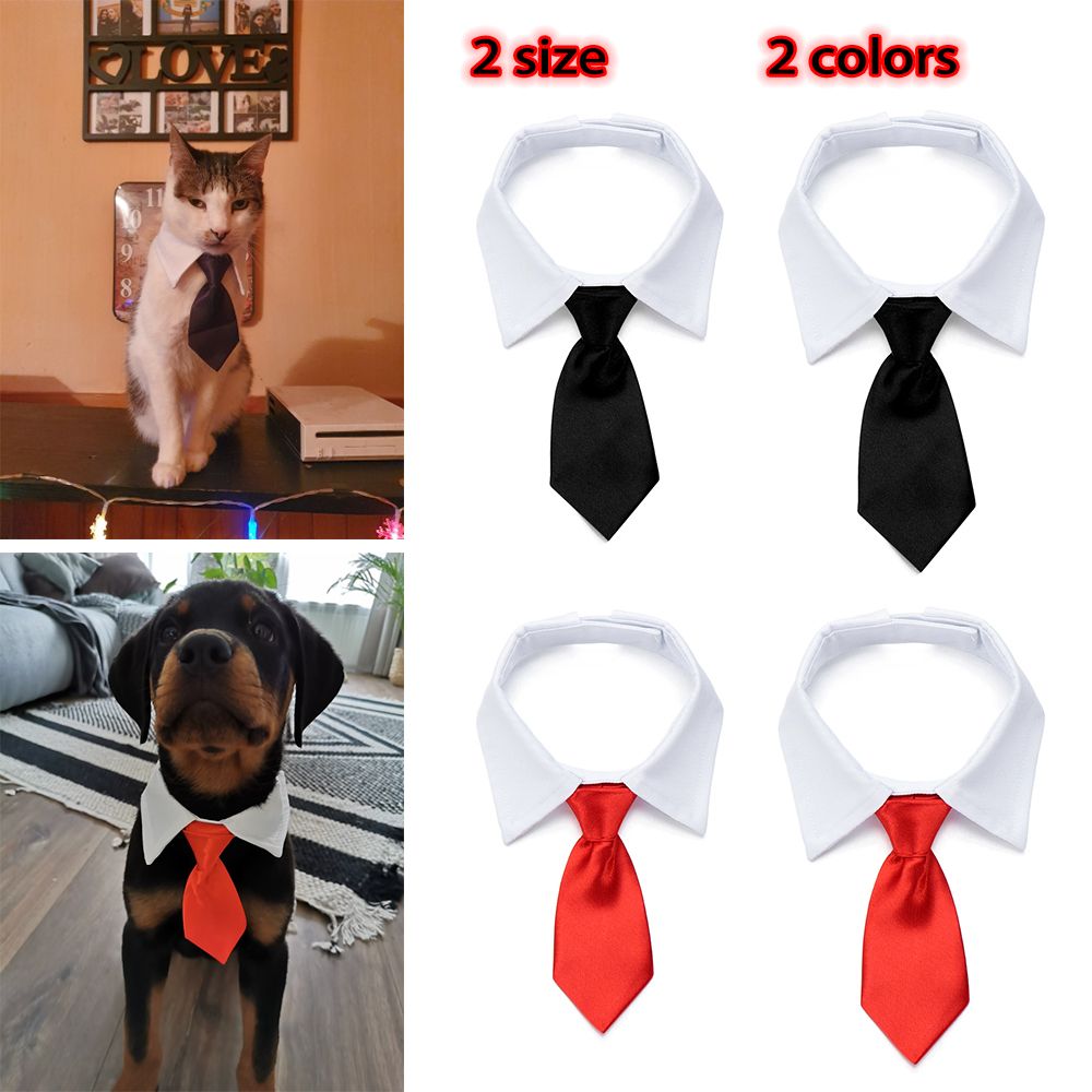 Kat Smoking Kraag Zwarte Hond Bow Tie Stropdas Verstelbare Puppy Tux Kraag Voor Kleine Huisdieren Bruiloften Verjaardag Party Accessoires *