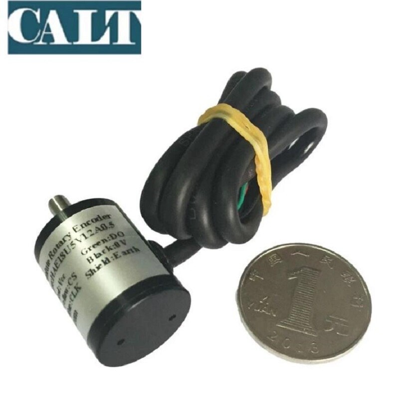 CALT 18mm Tiny 4mm Shaft Hall Angle Encoder 360 SSI Output 5v 10 12 bit HAE18 Magnetic Absolute Encoder 3.3v 12 bit