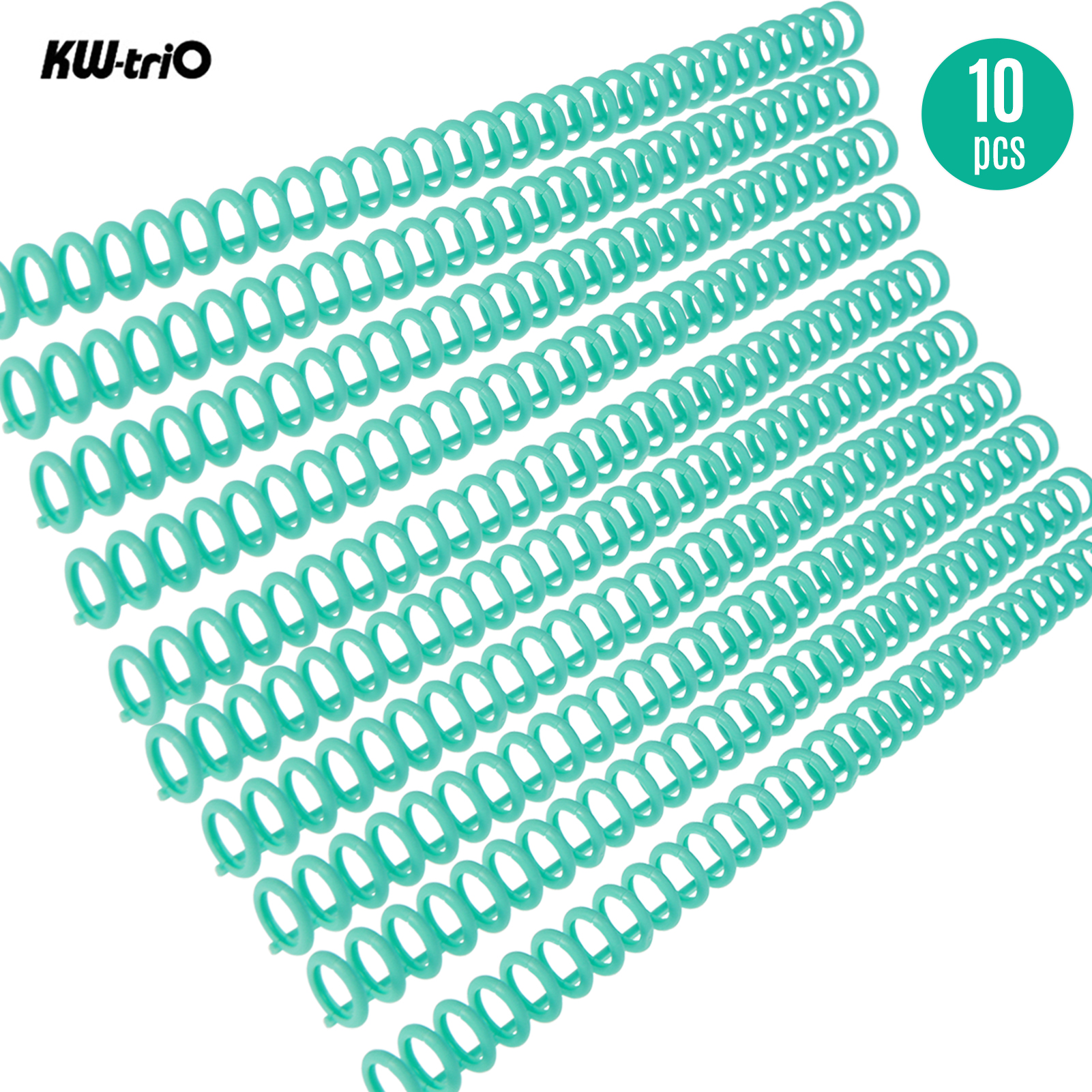 Kw-trio 10 stk plastik 30- hullers løse bladbindere ringbindende pigge kamme 85 ark kapacitet til diy papir notesbog album: Rød