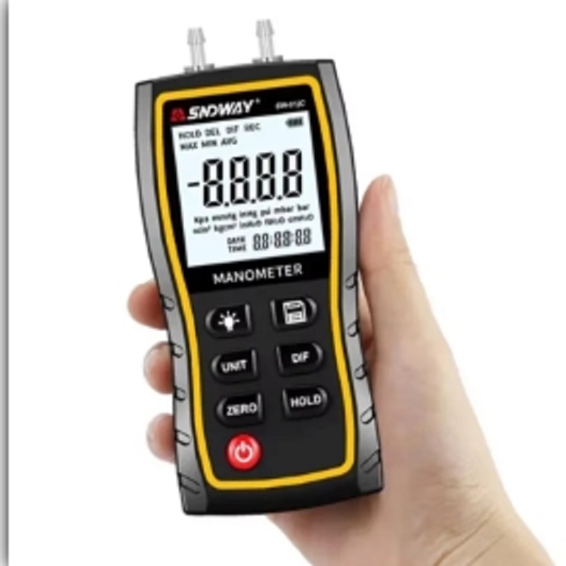 SNDWAY SW-512 Series Digital Manometer Air Pressure Gauge +-103.42 KPa 0.01 Resolution air pressure Differential Gauge Kit Tool