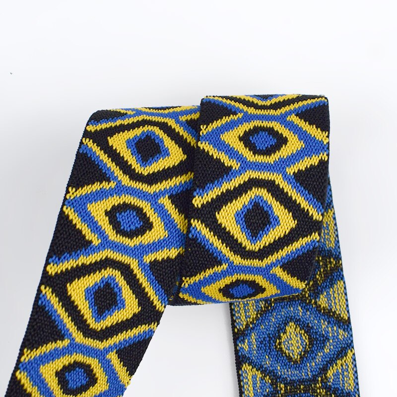 Meetee 2/5M 25/40/50Mm Etnische Polyester Elastische Band Broek Skrit Riem Rubber Lente singels Diy Kleding Strap Naaien Accessoire: Black / 25mm / 2Meters