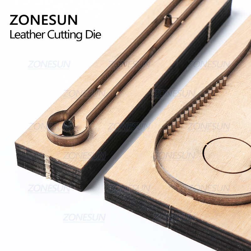 ZONESUN Custom Leather Car Key Chain Die Cuts For Handmade Key Ring DIY Hang Decoration Cutting Clicker Die Steel Rule Die