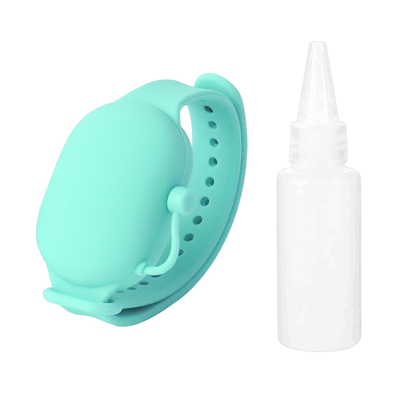 Portable Cartoon Wristband Hand Dispenser Bracelet Hand Sanitizer Gel Soap Dispenser Cute Kids Hand Sanitizer Holder Travel: Green