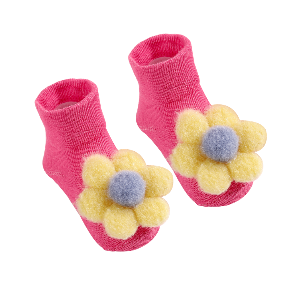 2 Paires/lot -Né Bébé Chaussettes Bébé Chaussettes En Coton Bébé Filles Belle Antidérapant Chaussettes Courtes Vêtements Accessoires Pour 0-12 Mois